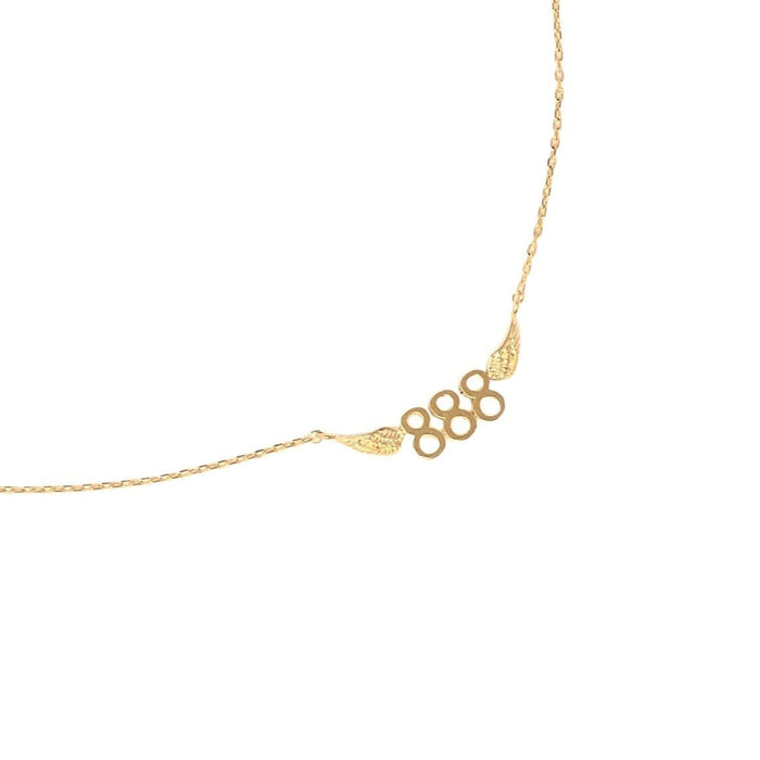 888 Angel Number Necklace (Gold) Necklaces Crystals