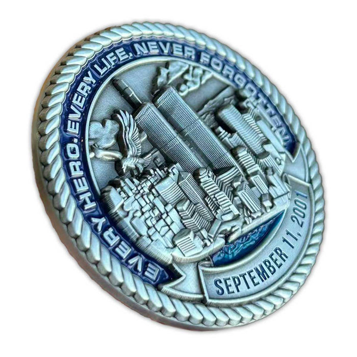 9/11 25th Anniversary Challenge Coin, 2 Inch