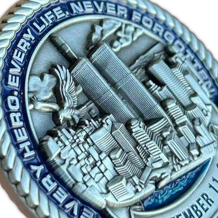 9/11 25th Anniversary Challenge Coin, 2 Inch