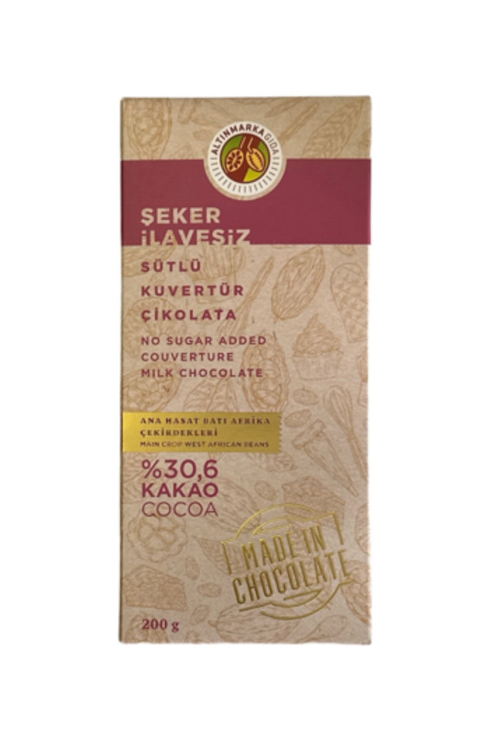 Altinmarka ALT 208 Sugar-Free Milk Couverture Chocolate is crafted for professional-quality baking and confectionery at home.