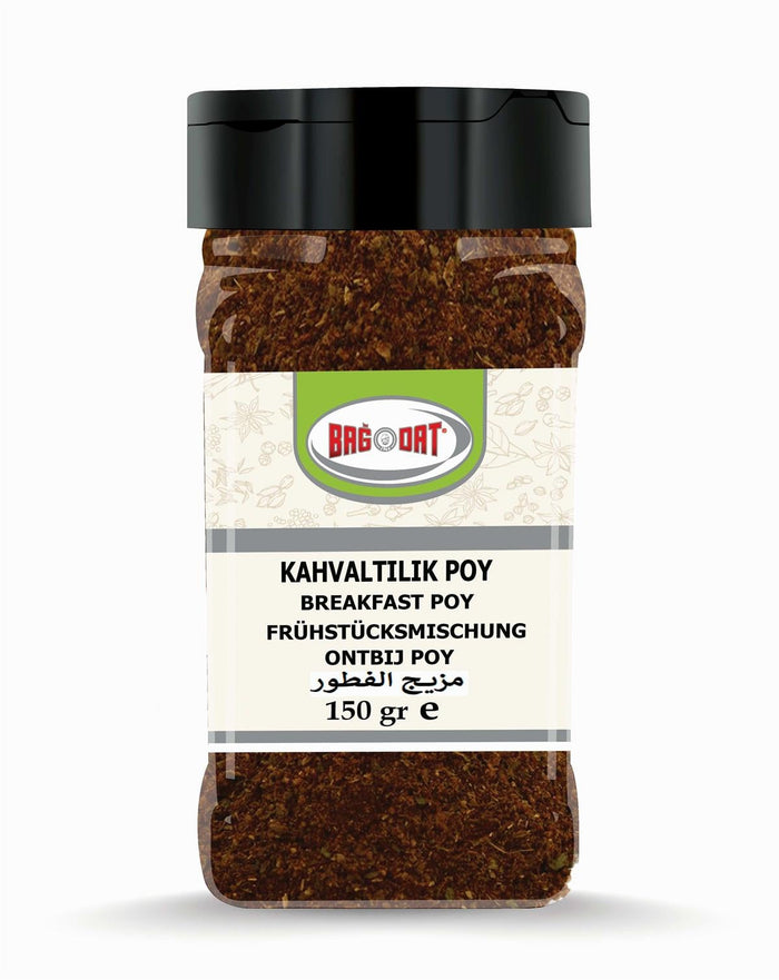 Bagdat Breakfast Poy Spice Mix is a bold and aromatic Turkish spice blend crafted to bring rich flavor to your favorite dishes.