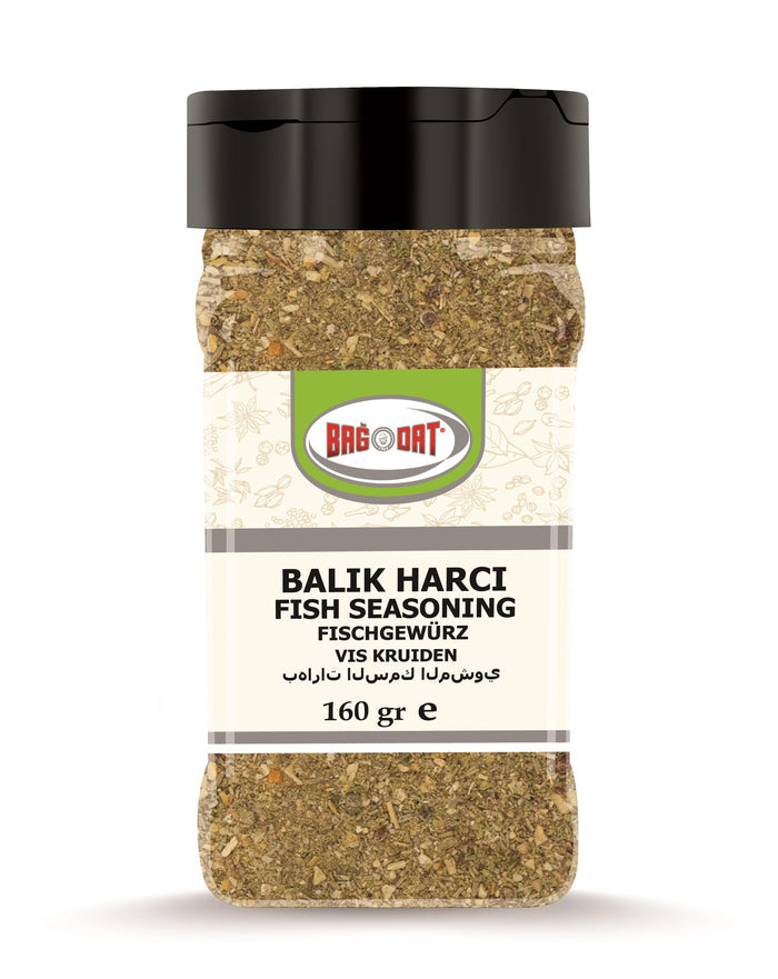 Bagdat Fish Seasoning Mix is a carefully balanced Turkish spice blend designed to enhance the natural flavor of baked, grilled, or pan-fried fish.