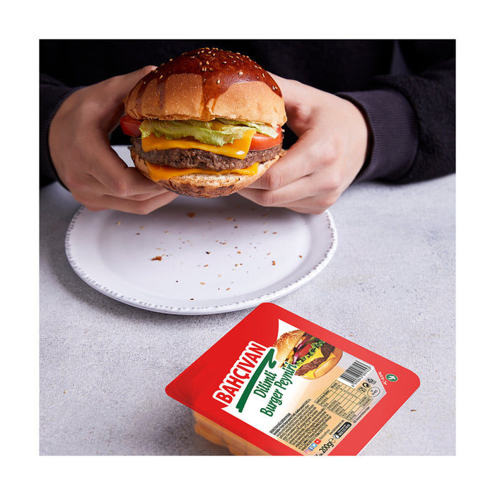 Bahçıvan Burger Cheese Slices are specially crafted for perfectly melted, flavorful burgers and sandwiches.