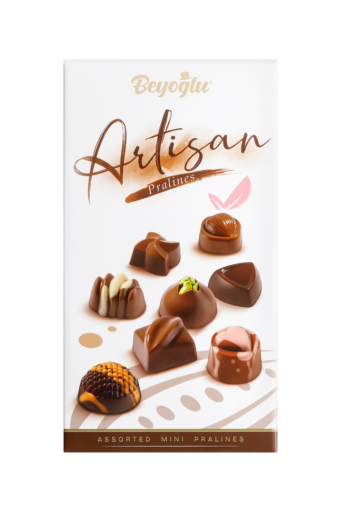 Beyoglu Artizan Pralines are crafted from carefully selected cocoa beans, expertly processed to deliver a rich, smooth, and memorable chocolate experience in every bite.