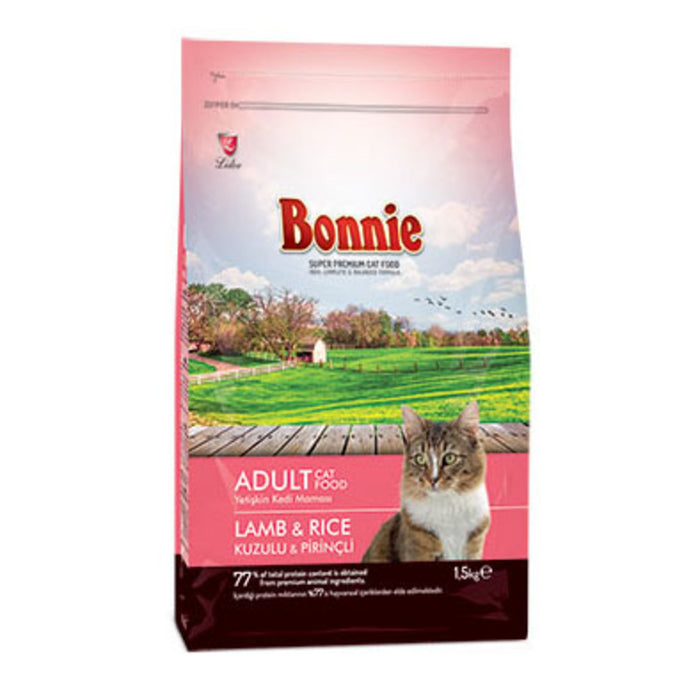 Bonnie Lamb and Rice Adult Cat Food is a balanced dry food formula developed for the daily nutritional needs of adult cats.