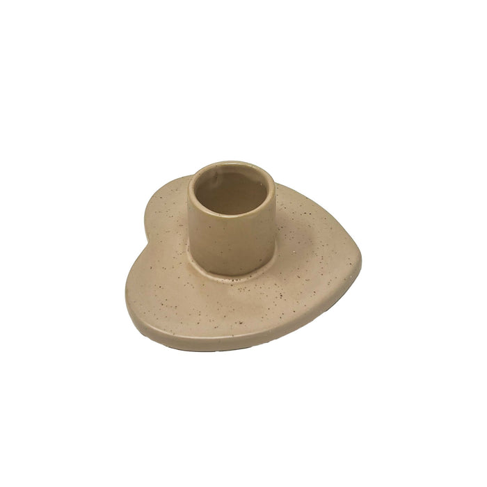 Beige Ceramic Heart Shaped Palo Santo Burner V580