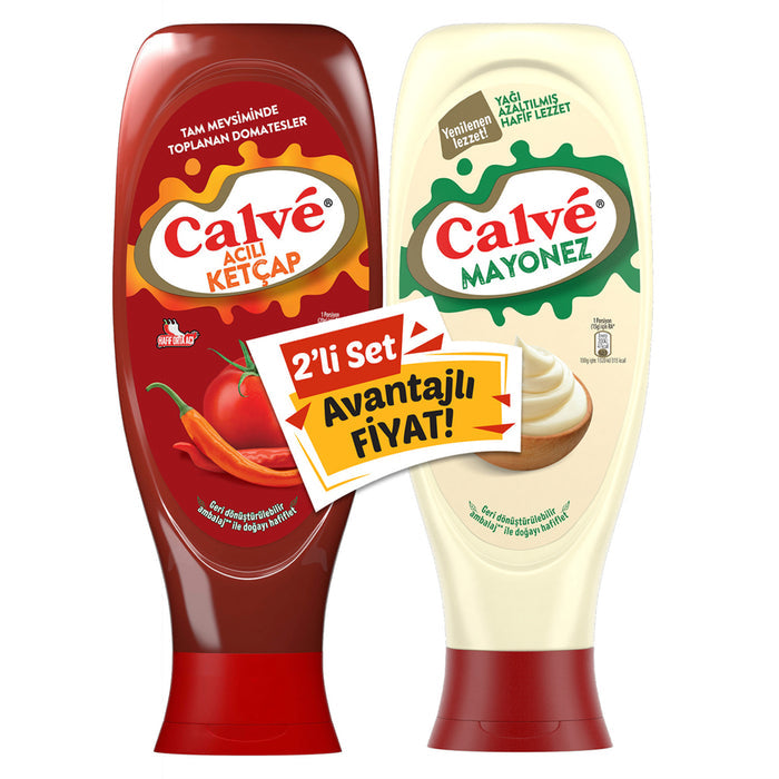 Upgrade your meals with the bold flavors of the Calve Spicy Ketchup & Mayonnaise Duo Set.