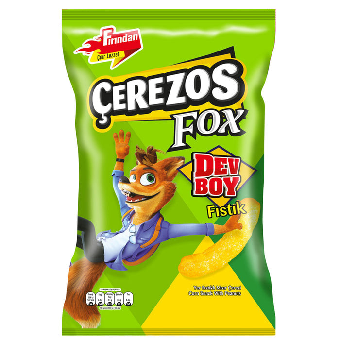 Cerezos Fox Giant Peanut Corn Snack brings the bold flavors of Türkiye straight to your snack cabinet.