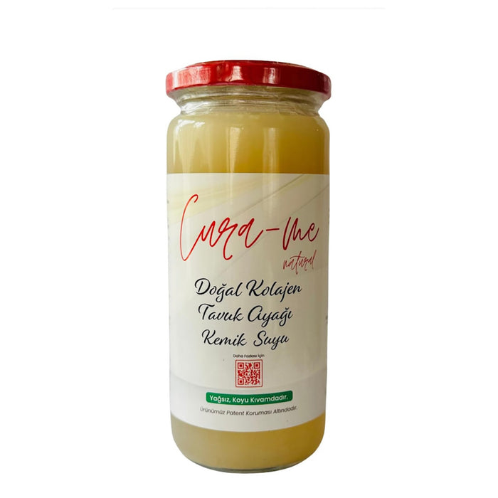 Cura Me Natural Collagen Chicken Feet Bone Broth is a traditional, nutrient-rich broth made from 100% chicken feet and a touch of salt.