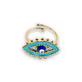 Evil Eye Adjustable Ring Blue Ring -Crystal Whse