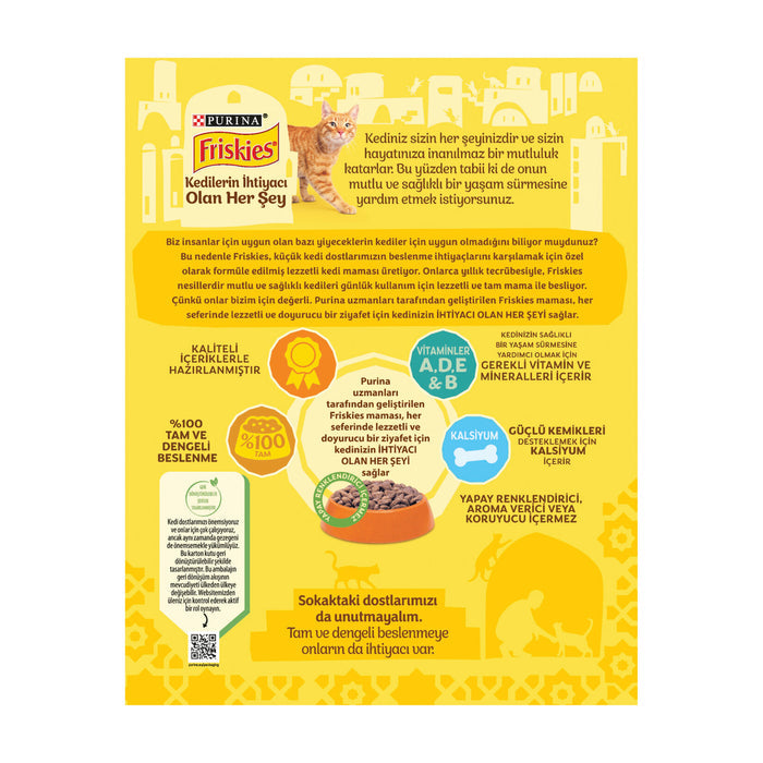Friskies Adult Poultry Dry Cat Food is a complete and balanced dry food formulated for adult cats.