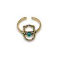 Hamsa Evil Eye Adjustable Ring Ring -Crystal Whse