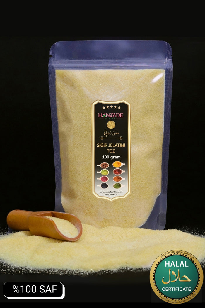 Hanzade Bitkisel Powdered Beef Gelatin is crafted to help you achieve the perfect texture in both sweet and savory recipes.