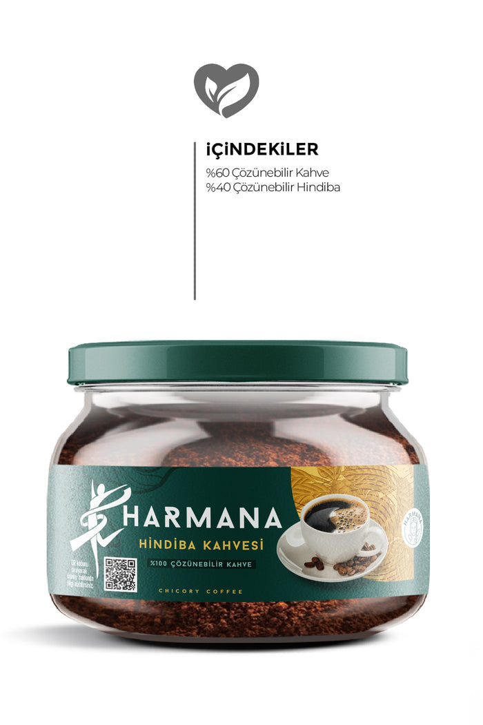 HARMANA Hindiba Kahvesi Instant Chicory Coffee is a smooth and aromatic blend made for daily enjoyment.