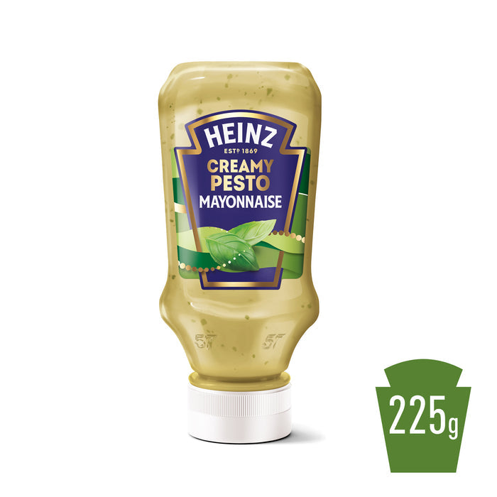 Heinz Pesto Mayonnaise brings together the creamy richness of classic mayonnaise with the fresh, aromatic taste of basil pesto.