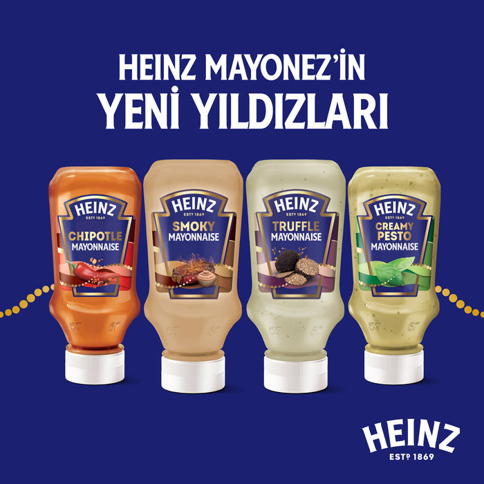 Heinz Pesto Mayonnaise brings together the creamy richness of classic mayonnaise with the fresh, aromatic taste of basil pesto.