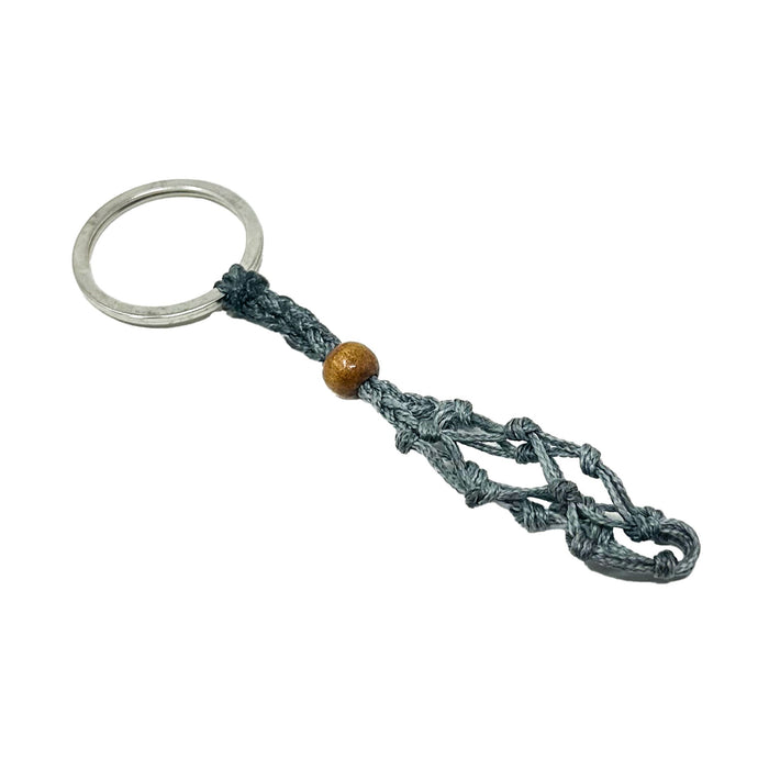 Macramé Crystal Keychain - Choose Your Macrame Color Necklace -Cord Whse