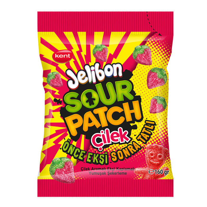 Jelibon Sour Patch Kids Strawberry brings a burst of fruity flavor with a tangy twist.
