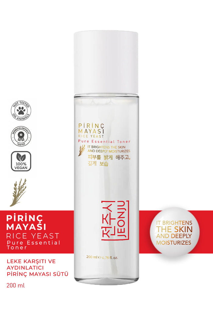 JEONJU Rice Yeast Brightening Anti-Spot Moisturizing Toner is a daily facial toner designed to help visibly brighten skin, target dark spots, and deliver lasting hydration.
