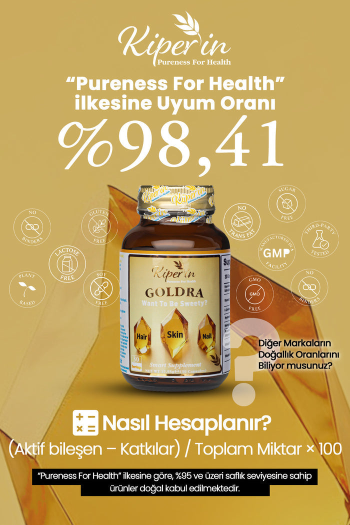 Kiperin Goldra is a thoughtfully formulated beauty support supplement designed to help maintain healthy skin, hair, and nails.