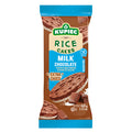 Enjoy a deliciously light and crispy snack with Kupiec Milk Chocolate Rice Cakes.