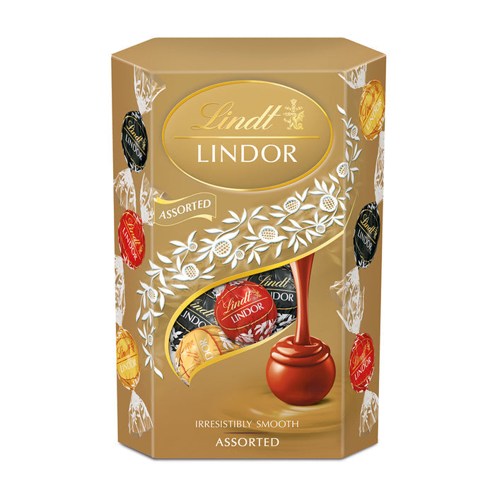 Experience the luxurious taste of Lindt Lindor Assorted Chocolate Truffles, crafted by master Swiss chocolatiers.