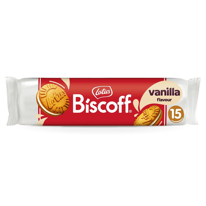 Lotus Biscoff Vanilla Sandwich Cookies bring together the iconic caramelized crunch of Biscoff biscuits with a smooth, creamy vanilla filling.