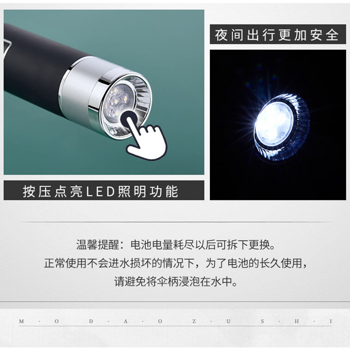 MDZS XYS Folding Umbrella with LED Light