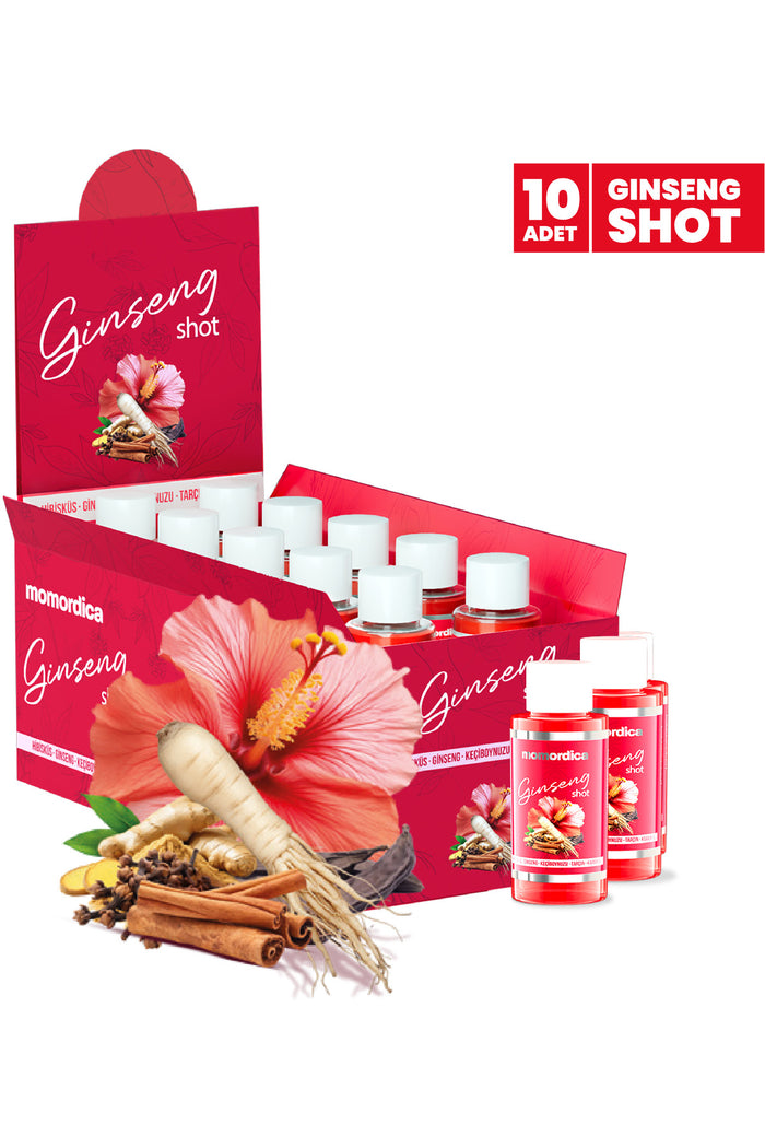 MOMORDICA Ginseng Superfood Shot is a convenient liquid supplement formulated with a blend of botanical extracts, amino acids, and plant-based superfoods.
