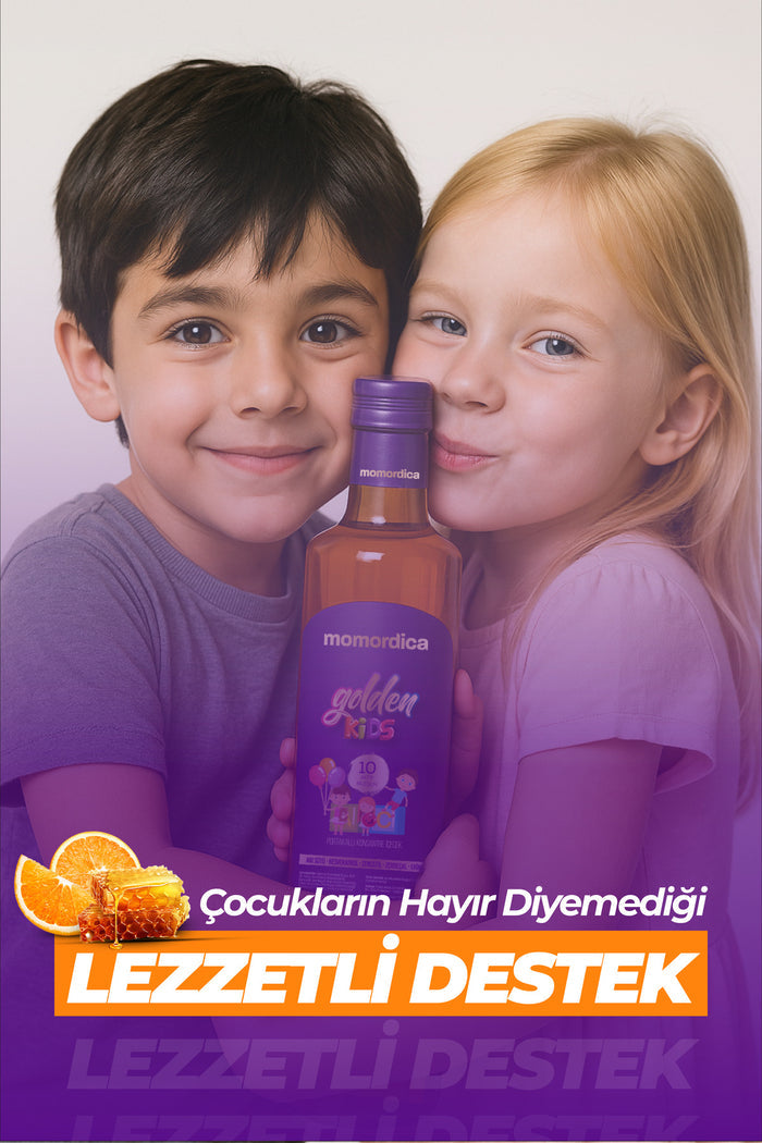 Momordica Golden Kids Orange Flavored Herbal Concentrate Blend is a specially crafted liquid formula made with a blend of 10 natural herbs, developed for children.
