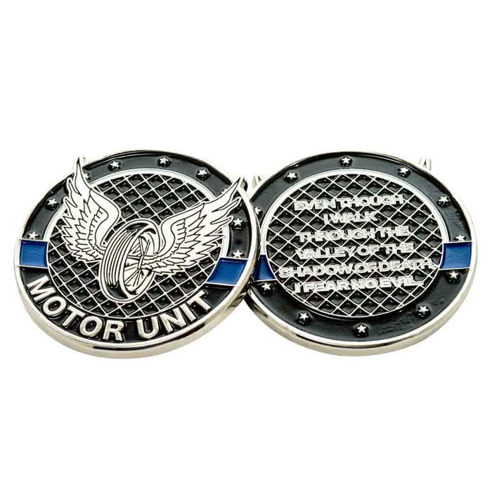 Motor Unit Thin Blue Line Challenge Coin