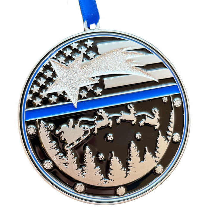 Ornament - Thin Blue Line, Holiday
