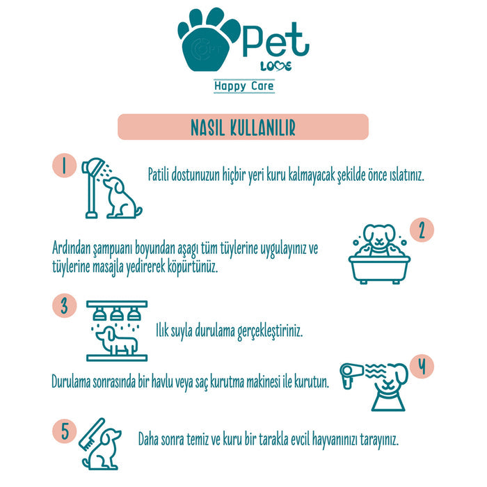 Pet Love Strawberry Pet Shampoo is a gentle cleansing formula designed to help maintain your pet’s coat and skin hygiene.