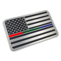 Police / Military / Firefighter American Flag Vehicle Emblem