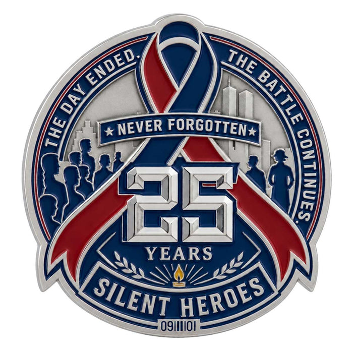 Pre-Order: 9/11-Related Illnesses Tribute - 25th Anniversary Challenge Coin, 2 Inch