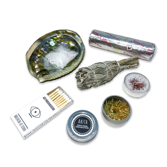 Strength & Victory Ritual Cleansing Kit Incense & Holders -Incense V50A
