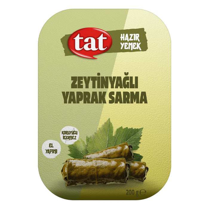 Tat Zeytinyagli Yaprak Sarma brings the classic taste of Turkish stuffed grape leaves straight to your table.
