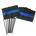Thin Blue Line Flag - 4 x 6 Inches Stick Flag - 10, 50, 100 Pack