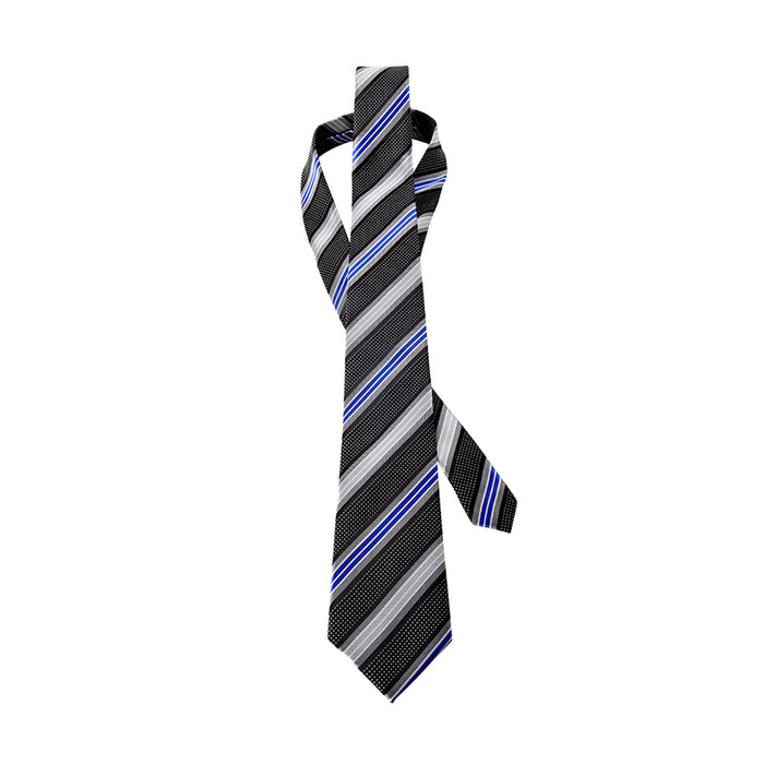 Thin Blue Line Stripes and Dots Tie