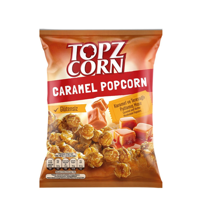 Topzcorn Caramel & Butter Gluten-Free Popcorn delivers the perfect balance of sweet and savory in every crunchy bite.
