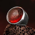Turkish Sterling Silver Ring with Agate Seal of Solomon is a powerful statement piece inspired by centuries of Anatolian and Ottoman tradition.