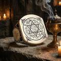 Discover the spiritual depth and bold presence of this Turkish Sterling Silver Ring with Seal of Solomon, crafted from solid 925 Sterling Silver and detailed with the revered Seal of Solomon symbol.