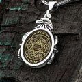 The Turkish Sterling Silver Seal of Solomon Necklace with Eagle Motif brings together powerful symbolism and refined craftsmanship.