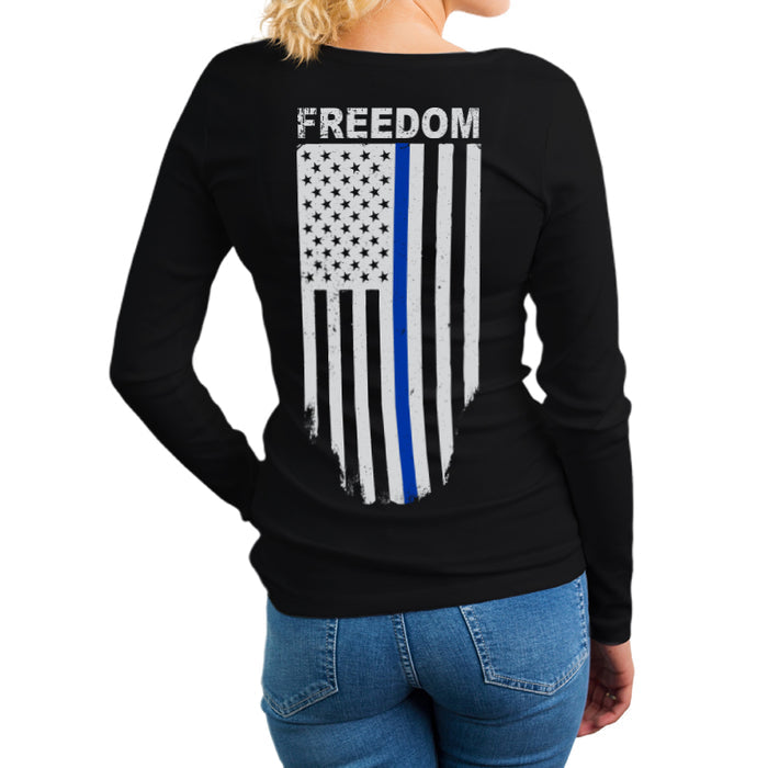 Women's Long Sleeve - Thin Blue Line Freedom