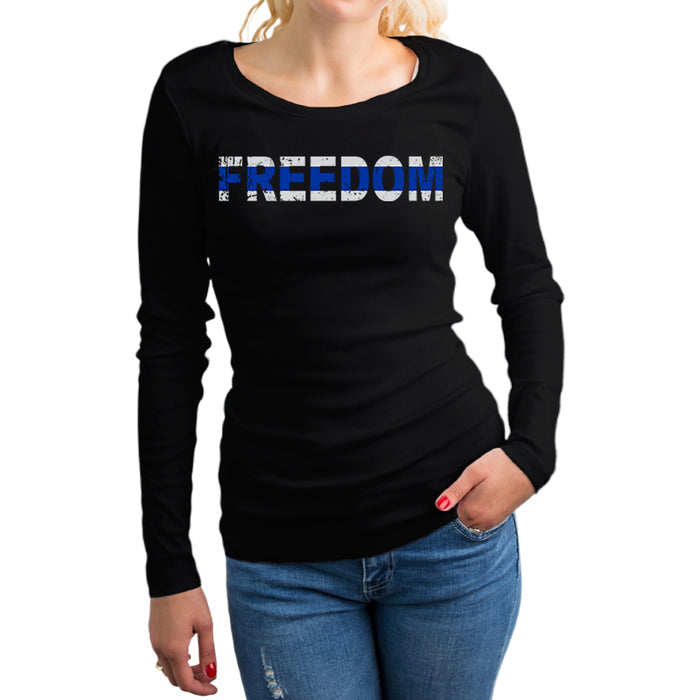Women's Long Sleeve - Thin Blue Line Freedom