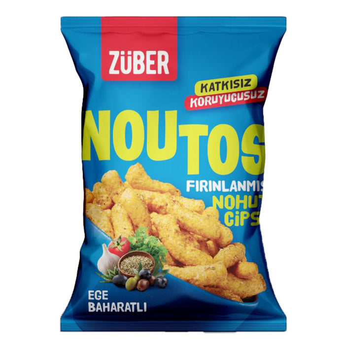 Züber Noutos Baked Chickpea Chips with Aegean Spices 2.6 oz (75 G)