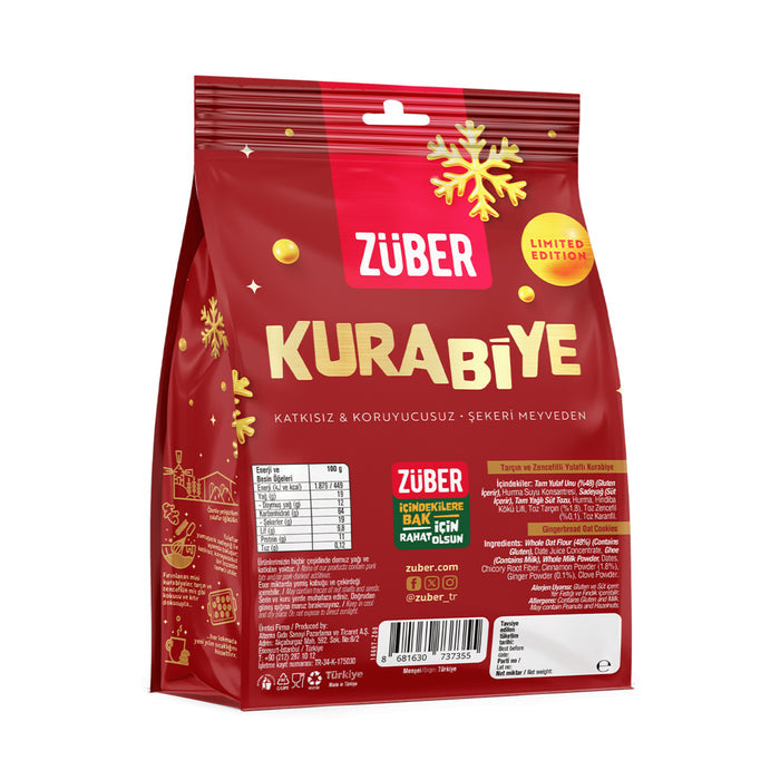 Züber Yulafli Tarcinli ve Zencefilli Kurabiye brings together hearty whole oats with the warm aroma of cinnamon, ginger, and clove in a naturally sweetened cookie.