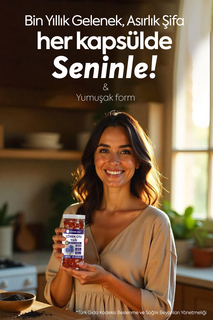 Zuhre Ana Black Seed Oil Softgel 1300mg provides a practical way to include traditionally valued Black Seed Oil (Nigella sativa) in your daily routine.